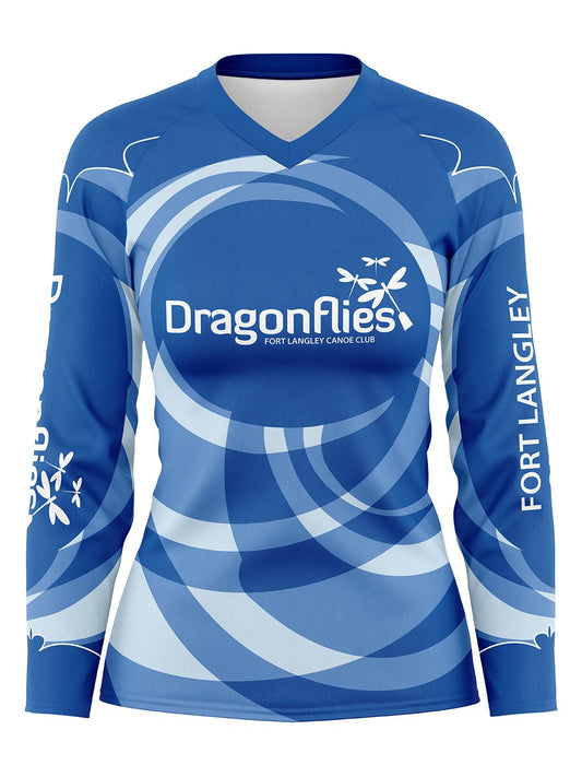 FLCC Dragonflies | Women's Athletic Jersey Long Sleeve - Oddball Workshop