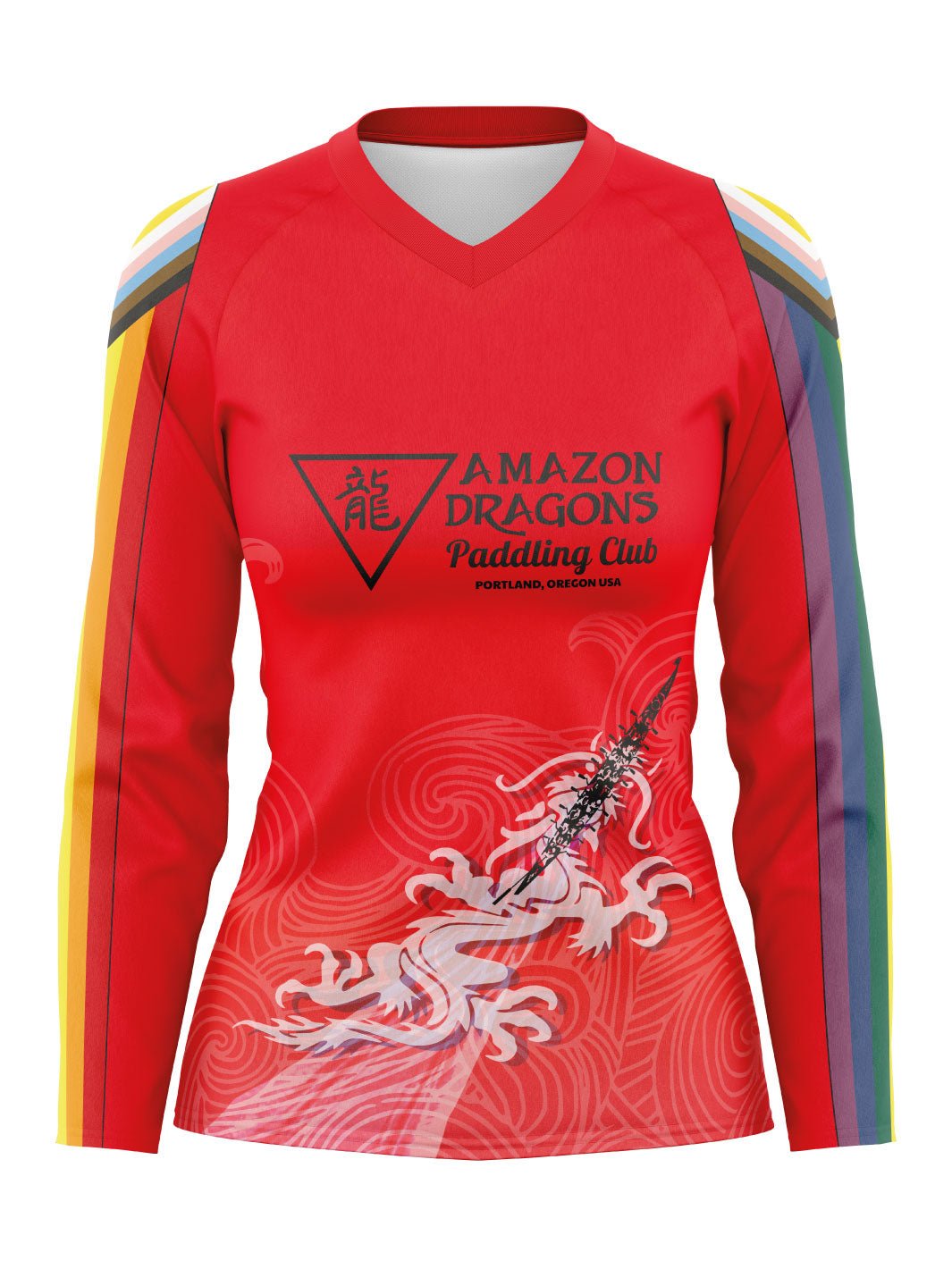 Amazon Dragons | Women's Athletic Jersey Long Sleeve - Oddball Workshop