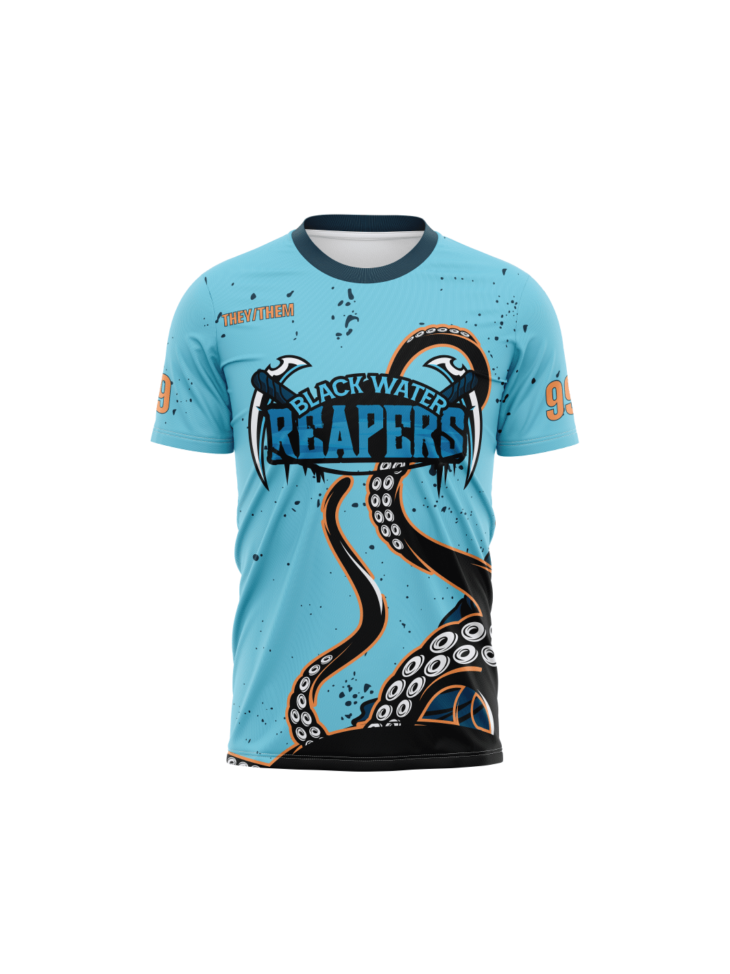 Atlanta Roller Derby | Black Water Reapers Team - H2O M Team Jersey Short Sleeve - Oddball Workshop