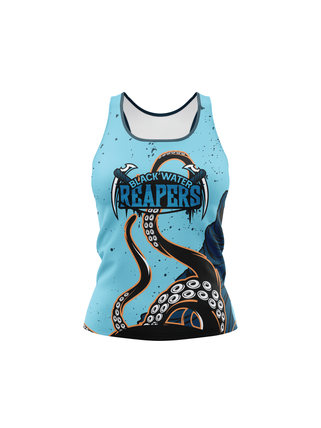 Atlanta Roller Derby | Black Water Reapers Team - Women's Athletic Tank Top - Oddball Workshop