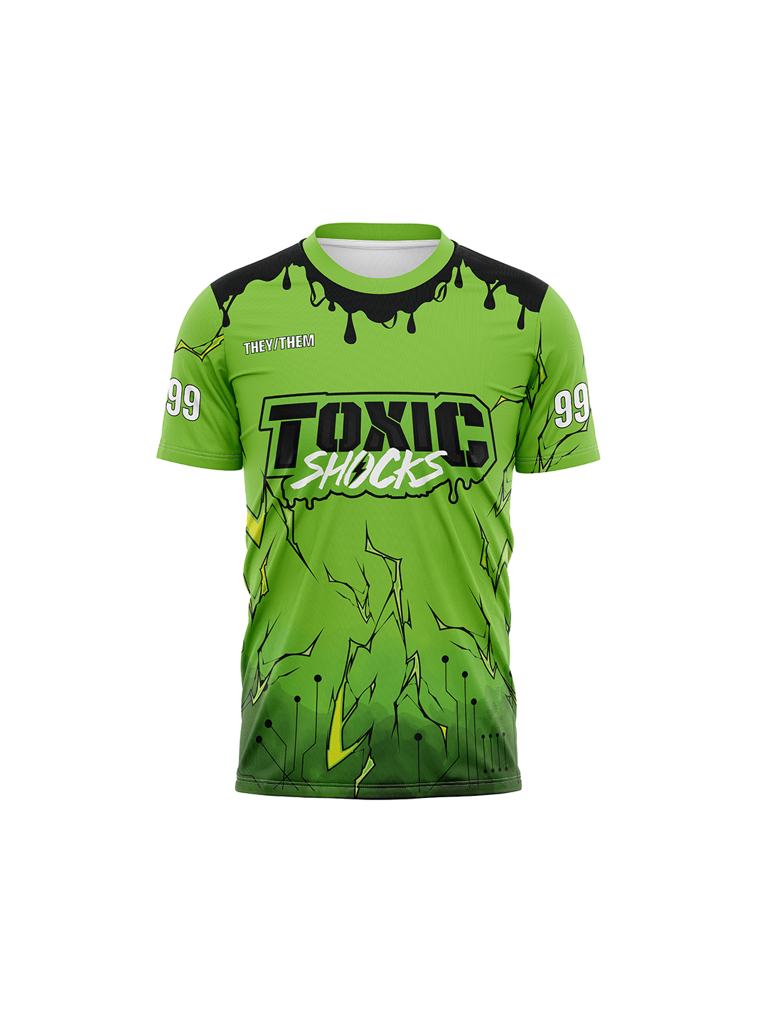 Atlanta Roller Derby | Toxic Shocks Team - H2O M Team Jersey Short Sleeve - Oddball Workshop