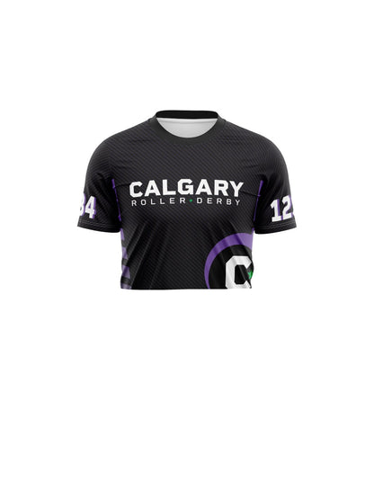 Calgary Roller Derby | Allstars Dark | Team Jersey Short Sleeve Crop - Oddball Workshop