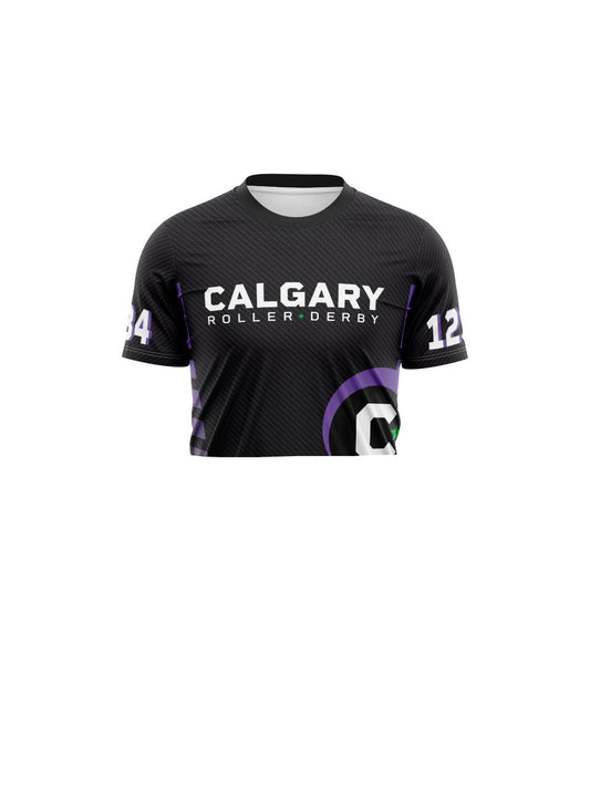 Calgary Roller Derby | Allstars Dark | Team Jersey Short Sleeve Crop - Oddball Workshop