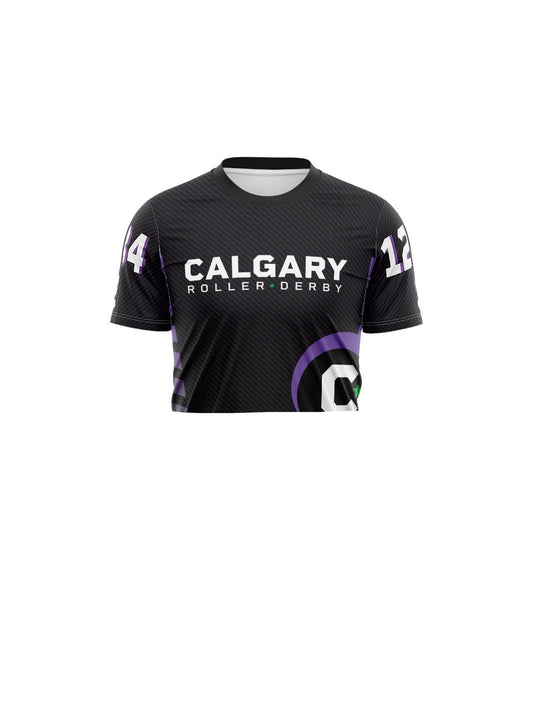 Calgary Roller Derby | Allstars Dark | Team Jersey Short Sleeve Crop - Oddball Workshop