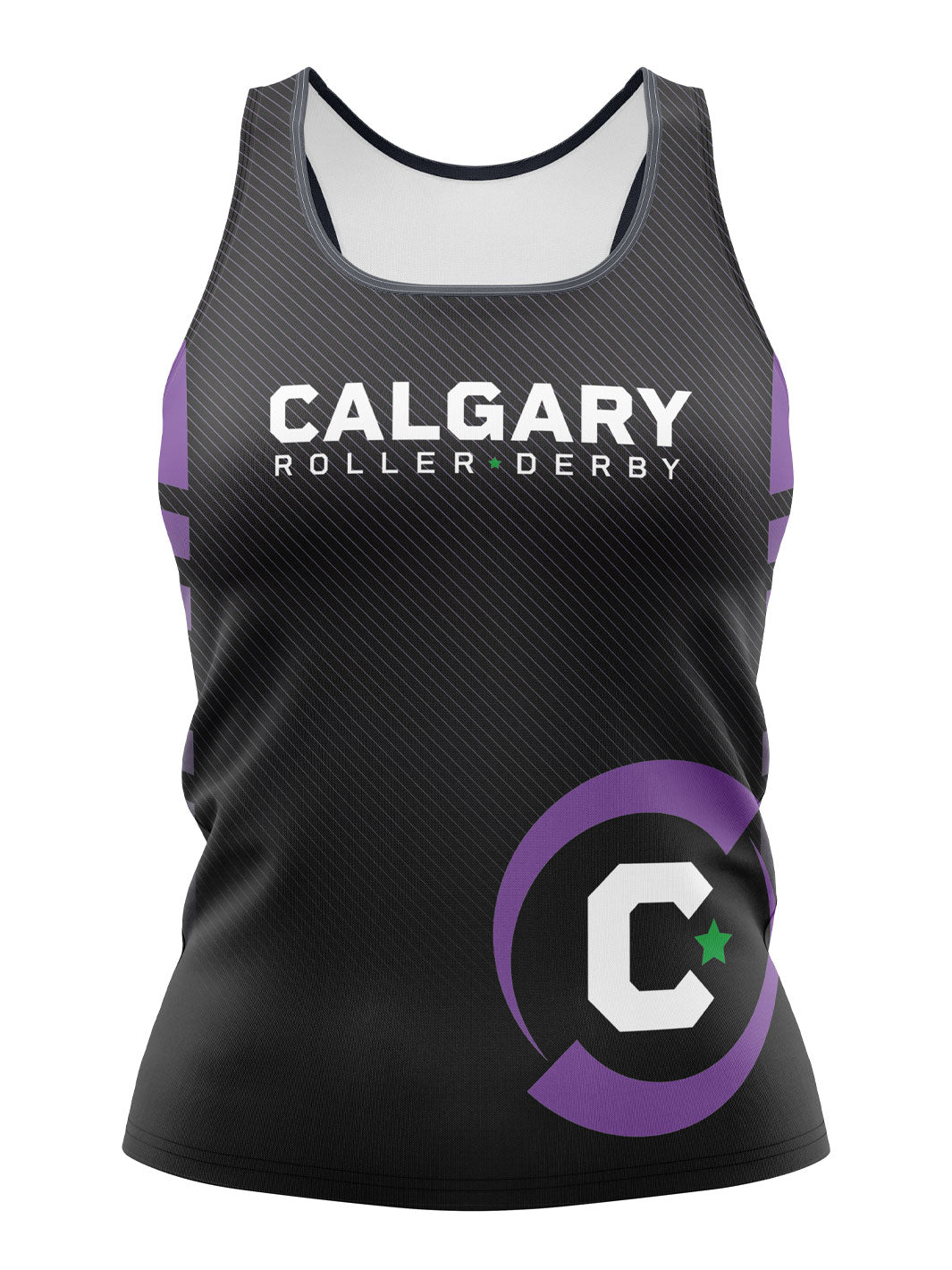 Calgary Roller Derby | Allstars Dark | Women's Athletic Tank Top - Oddball Workshop