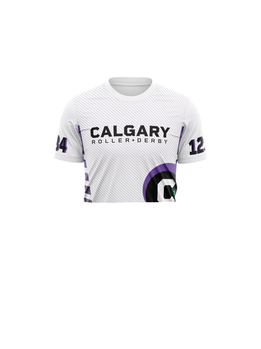 Calgary Roller Derby | Allstars Light | Team Jersey Short Sleeve Crop - Oddball Workshop