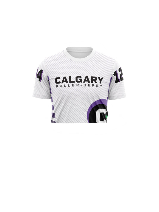 Calgary Roller Derby | Allstars Light | Team Jersey Short Sleeve Crop - Oddball Workshop