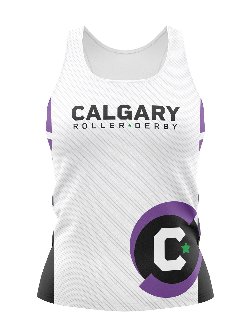 Calgary Roller Derby | Allstars Light | Women's Athletic Tank Top - Oddball Workshop