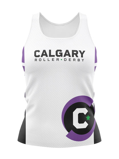 Calgary Roller Derby | Allstars Light | Women's Athletic Tank Top - Oddball Workshop