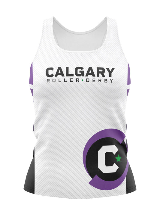 Calgary Roller Derby | Allstars Light | Women's Athletic Tank Top - Oddball Workshop