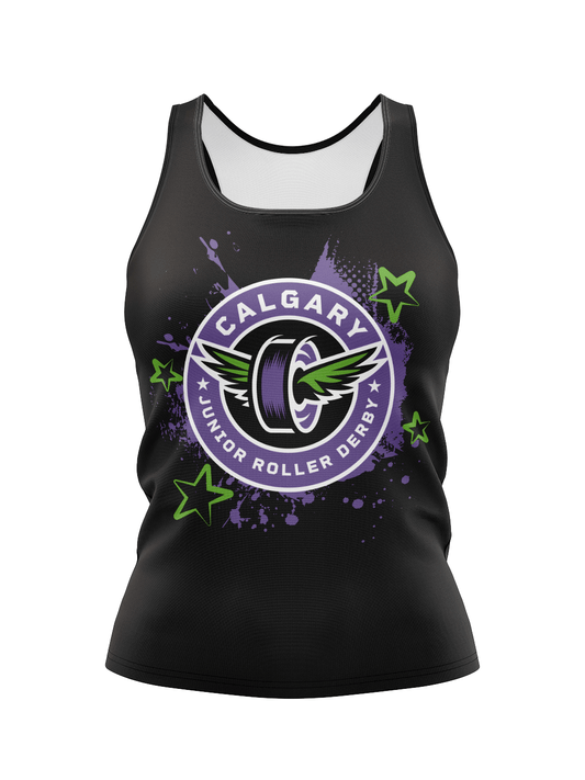 Calgary Roller Derby | CJRD Dark| Women's Athletic Tank Top - Oddball Workshop