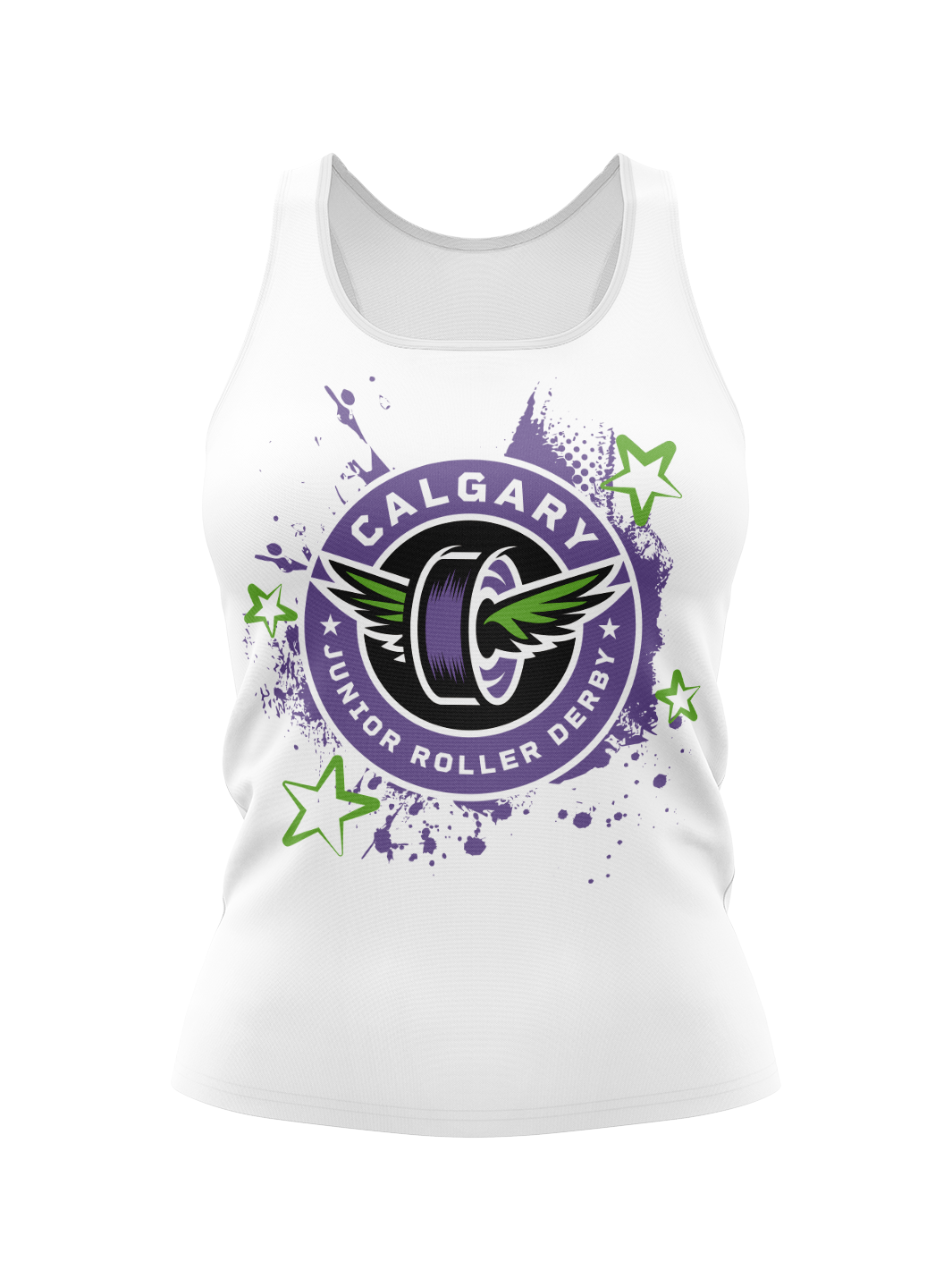 Calgary Roller Derby | CJRD Light | Women's Athletic Tank Top - Oddball Workshop