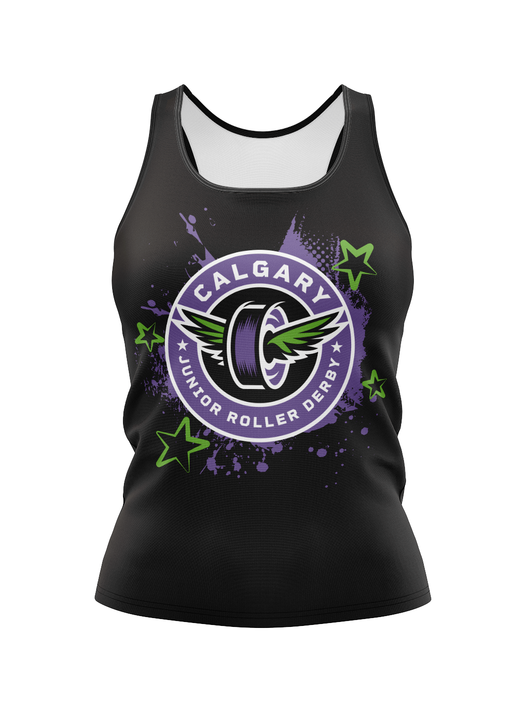 Calgary Roller Derby | CJRD | Women's Athletic Tank Top Reversible - Oddball Workshop