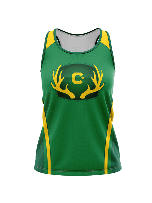 Calgary Roller Derby | Jane Deere Dark| Women's Athletic Tank Top - Oddball Workshop