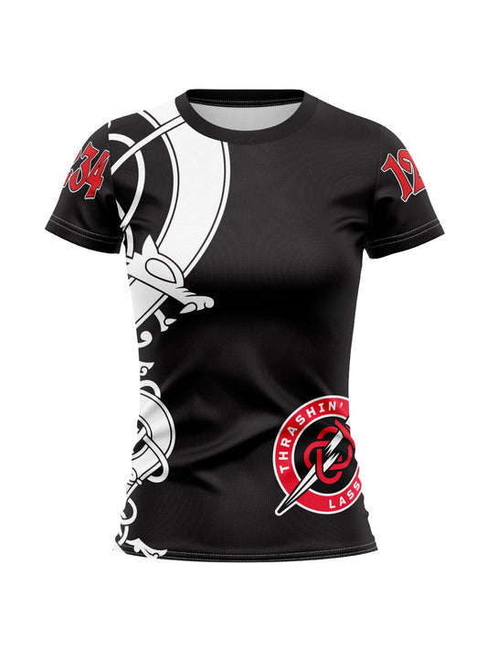 Calgary Roller Derby | Thrashin' Lassies Dark| Women's Team Jersey Short Sleeve - Oddball Workshop