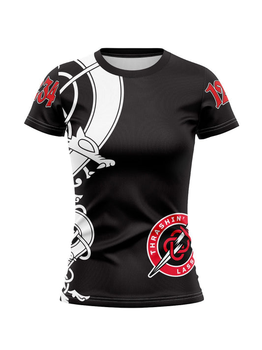 Calgary Roller Derby | Thrashin' Lassies Light | Women's Team Jersey Short Sleeve Dark - Oddball Workshop