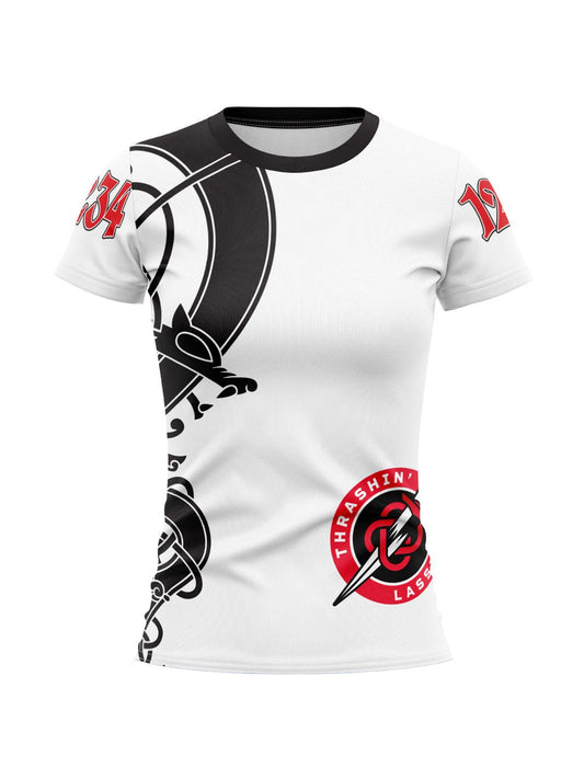 Calgary Roller Derby | Thrashin' Lassies Light | Women's Team Jersey Short Sleeve - Oddball Workshop