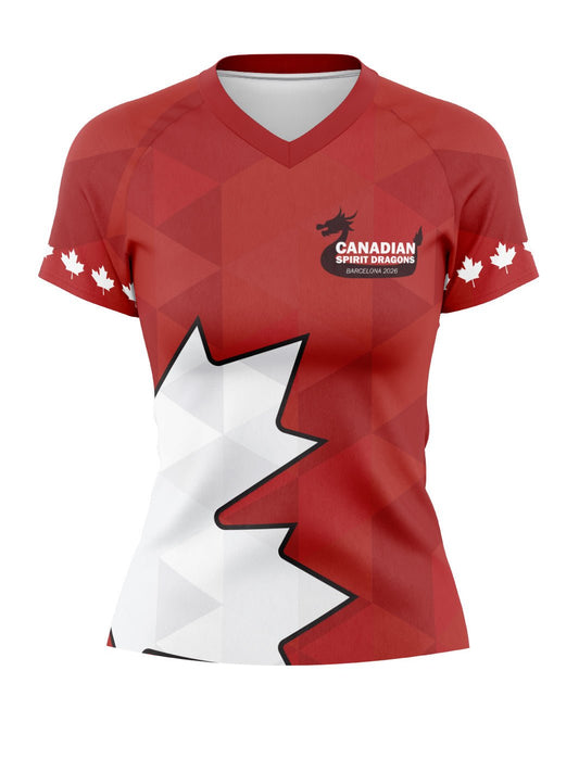 Canadian Spirit Dragons | Women's Athletic Jersey Short Sleeve - Oddball Workshop
