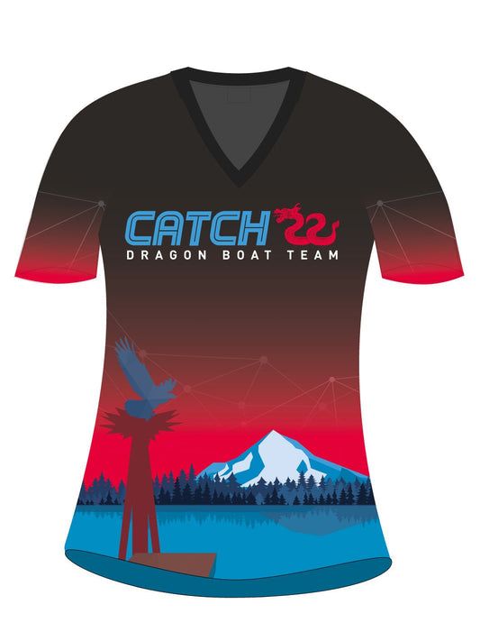 Catch 22 Dragon Boat | H2O Women's Athletic Jersey Short Sleeve - Oddball Workshop