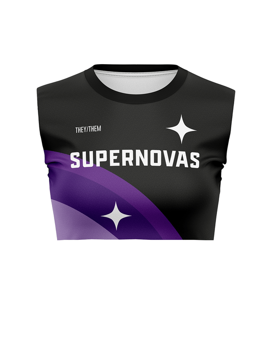 CDG Supernovas | Crop Sleeveless Top Curved Dark - Oddball Workshop