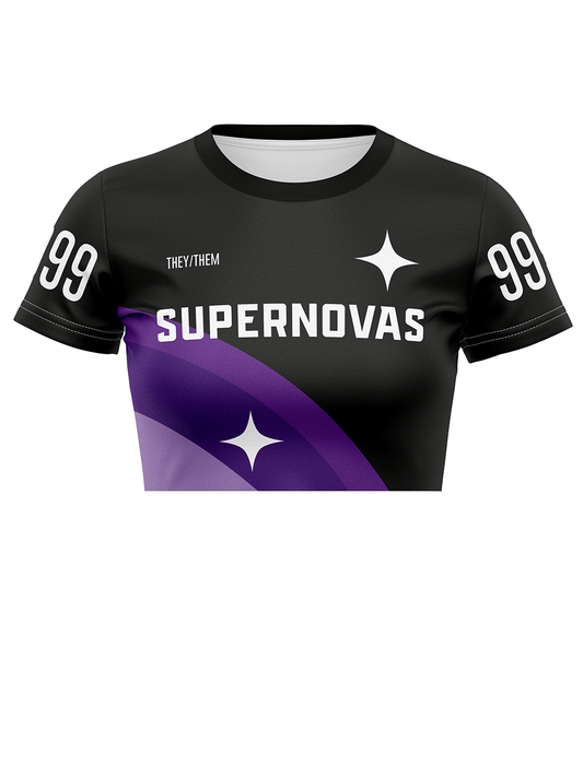 CDG Supernovas | Crop Team Jersey Short Sleeve Curved Dark - Oddball Workshop