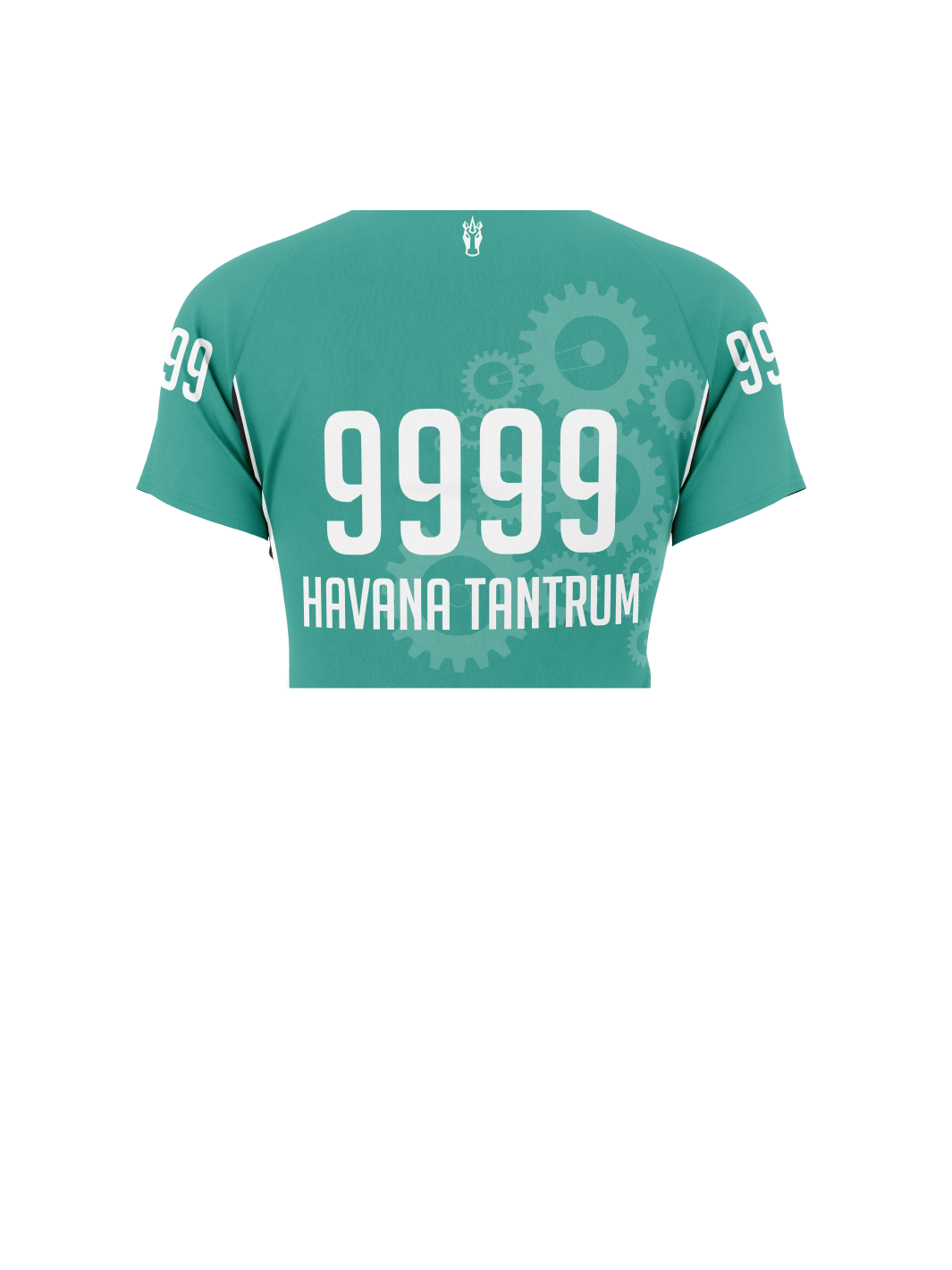 Cog Blockers | Women's Athletic Jersey Short Sleeve Crewneck Crop - Oddball Workshop