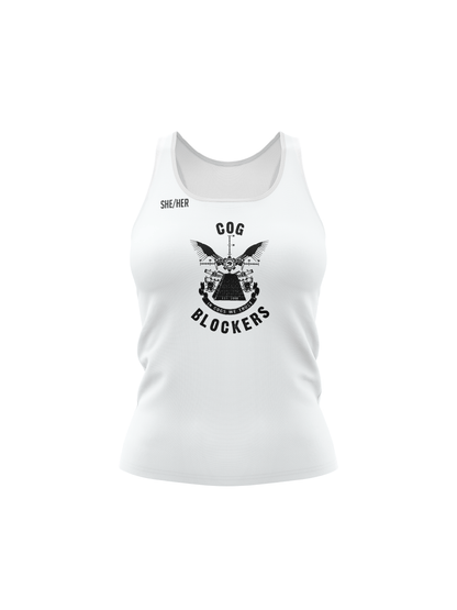 Cog Blockers | Women's Athletic Tank Top - Oddball Workshop