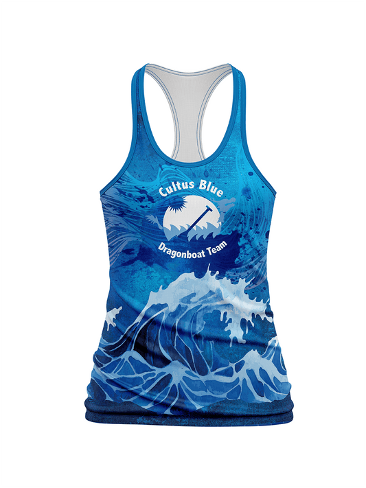 Cultus Blue | Women's Relaxed Tank Top - Oddball Workshop