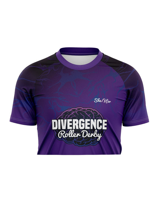 Divergence RD | Unisex Athletic Jersey Short Sleeve Crop - Oddball Workshop