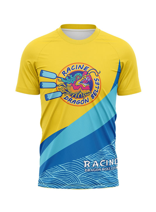 Dragon Belles | Men's Athletic Jersey Short Sleeve Yellow - Oddball Workshop