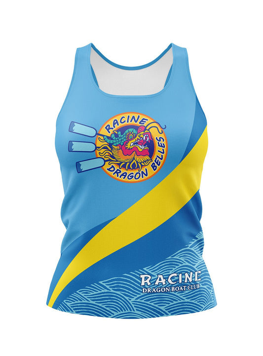 Dragon Belles | Women's Athletic Tank Top Blue - Oddball Workshop