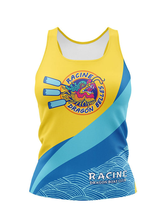 Dragon Belles | Women's Athletic Tank Top Yellow - Oddball Workshop