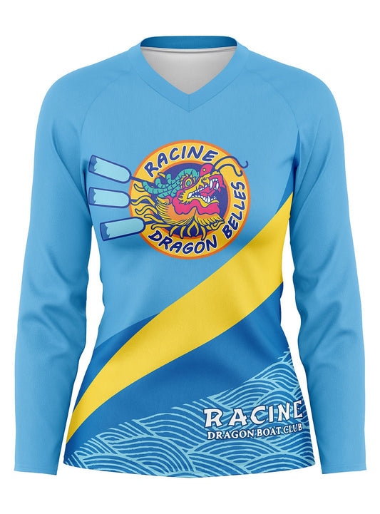 Dragon Belles | Women's Performance Jersey Long Sleeve Blue - Oddball Workshop