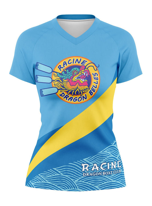 Dragon Belles | Women's Performance Jersey Short Sleeve Blue - Oddball Workshop