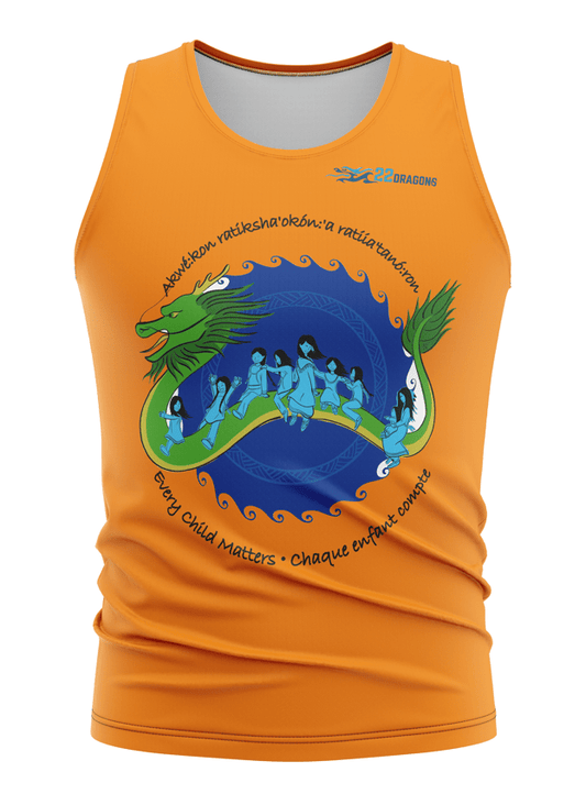 Every Child Matter by a Kanien'kehá:ka artist, Skarahkotá:ne Deom | Men's Athletic Tank Top - Oddball Workshop