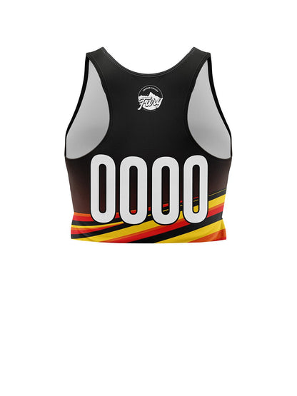 Fraser Valley Fury Junior Roller Derby | Women's Athletic Tank Top Crop - Oddball Workshop