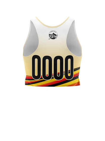 Fraser Valley Fury Junior Roller Derby | Women's Athletic Tank Top Crop - Oddball Workshop