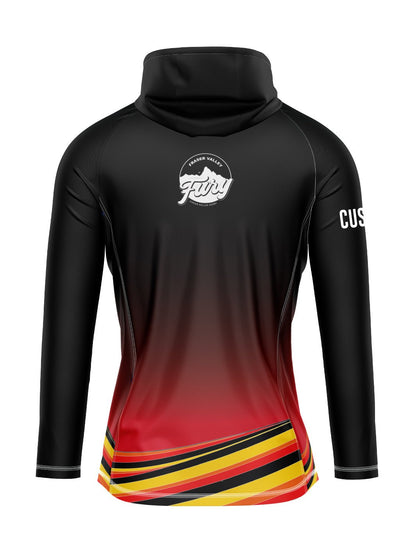 Fraser Valley Fury Junior Roller Derby | Women's Hooded Cascade Lightweight Jacket - Oddball Workshop