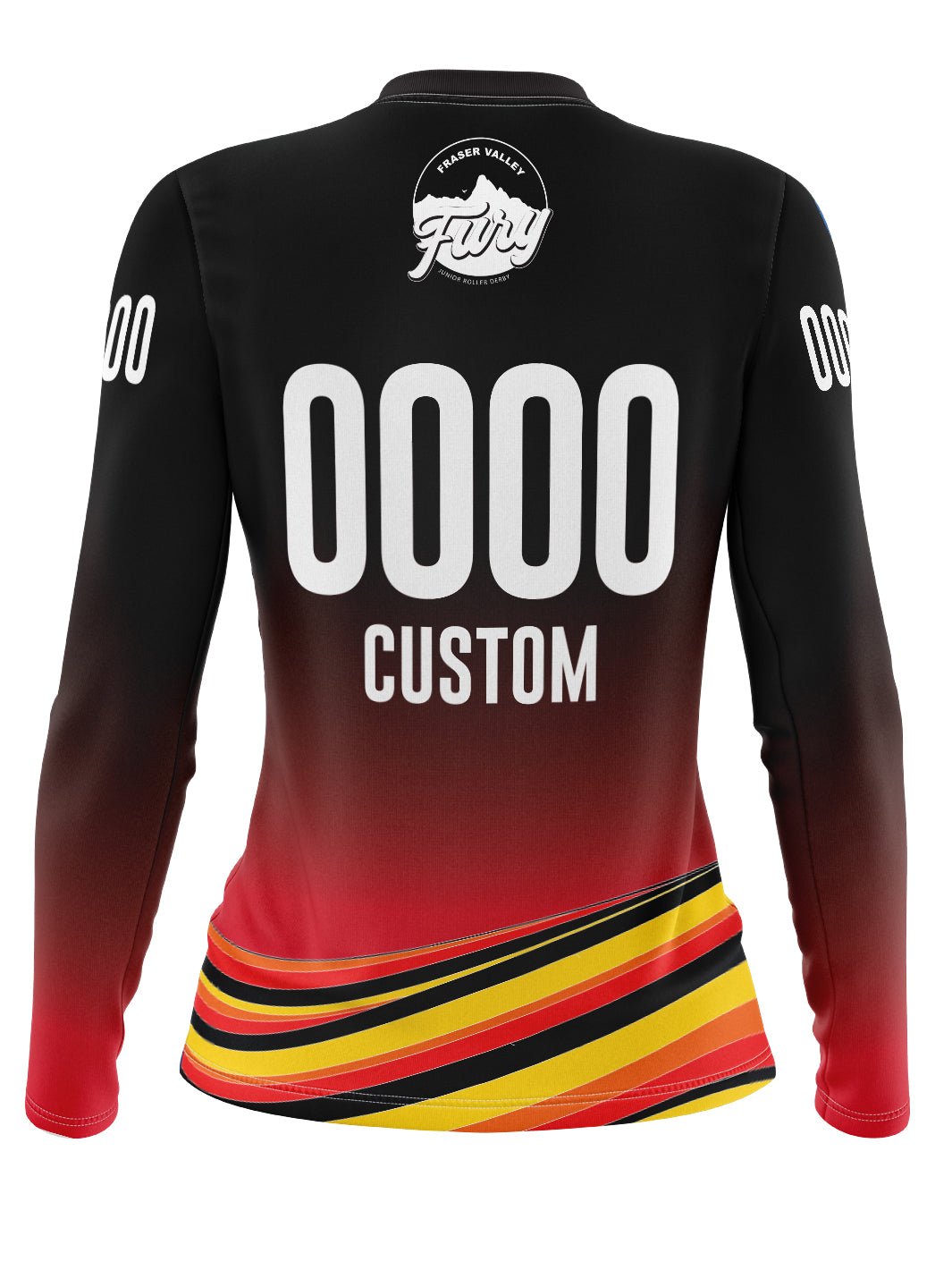 Fraser - Valley - Fury - Junior - Roller - Derby | Women's Team Jersey Long Sleeve - Oddball Workshop