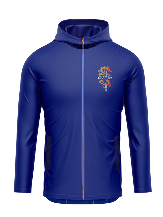 Gig Harbor Dragons | Men's Hooded Cascade Lt Wt Jacket Blue - Oddball Workshop
