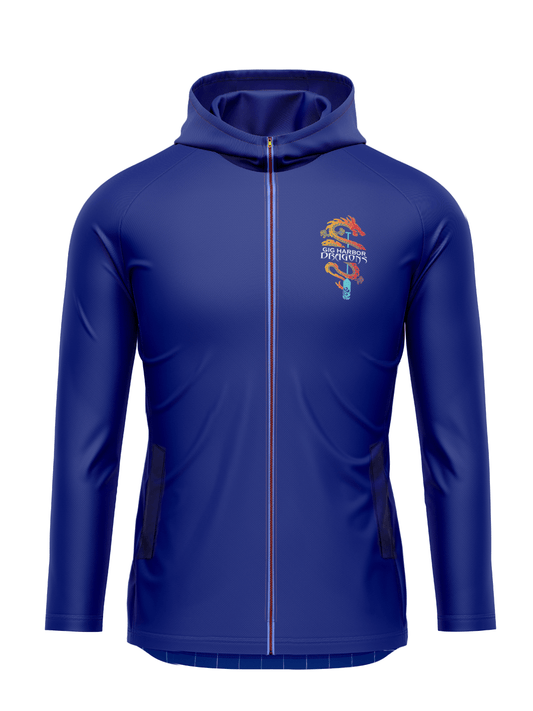 Gig Harbor Dragons | Women's Hooded Cascade Lt Wt Jacket Blue - Oddball Workshop