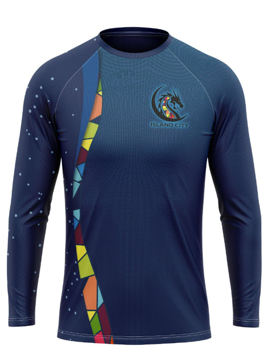 Island City Dragon Boat | Men's Athletic Jersey Long Sleeve - Oddball Workshop