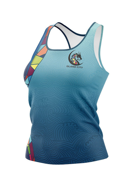 Island City Dragon Boat | Women's Athletic Tank Top - Oddball Workshop