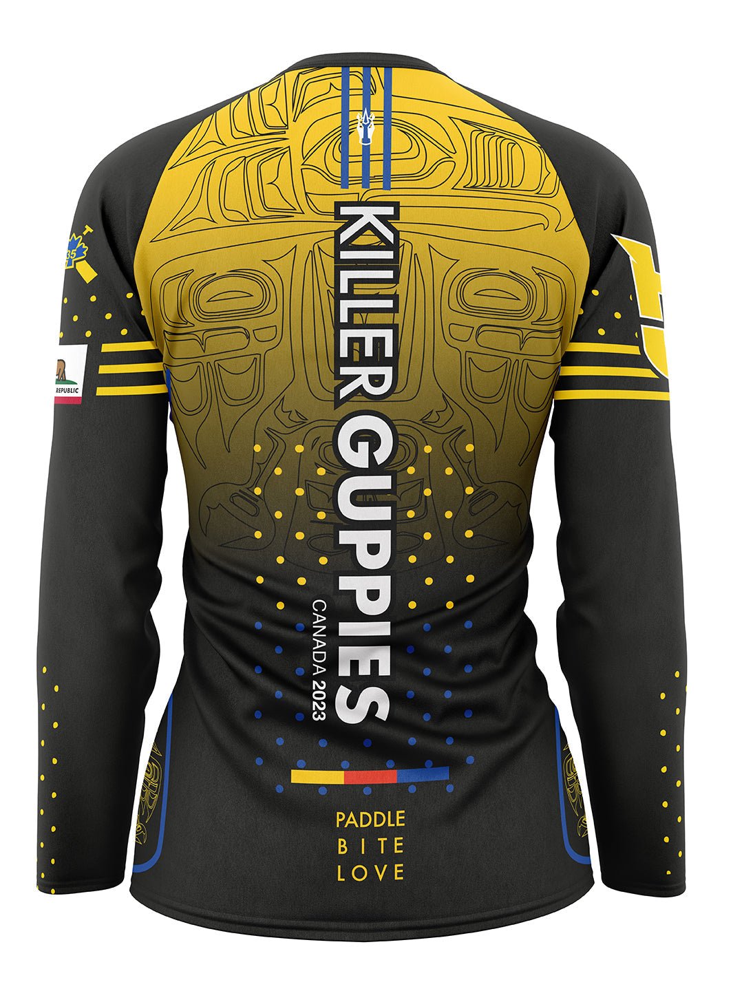 Killer Guppies Canadian | Women's Athletic Jersey Long Sleeve - Oddball Workshop