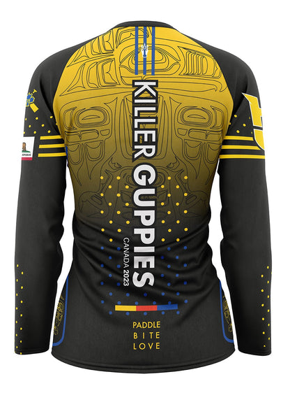 Killer Guppies Canadian | Women's Athletic Jersey Long Sleeve - Oddball Workshop