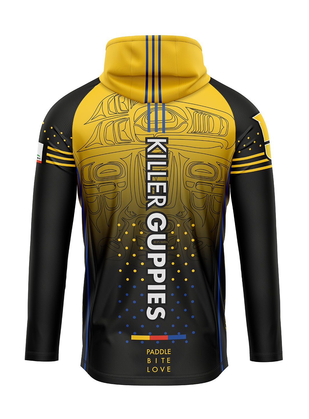 Killer Guppies | Men's Cascade Lt Wt Jacket (Black/Yellow) - Oddball Workshop