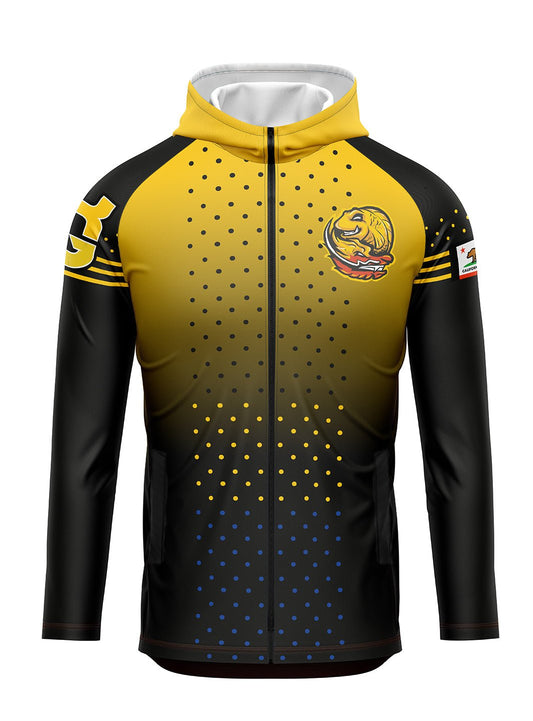 Killer Guppies | Men's Cascade Lt Wt Jacket (Black/Yellow) - Oddball Workshop