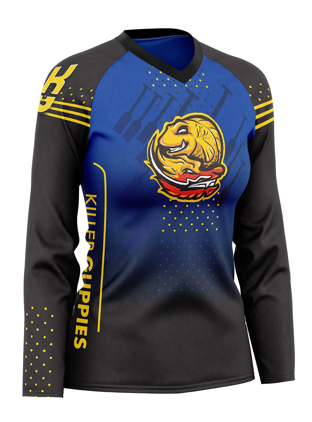 Killer Guppies | Women's Athletic Jersey Long Sleeve - Oddball Workshop