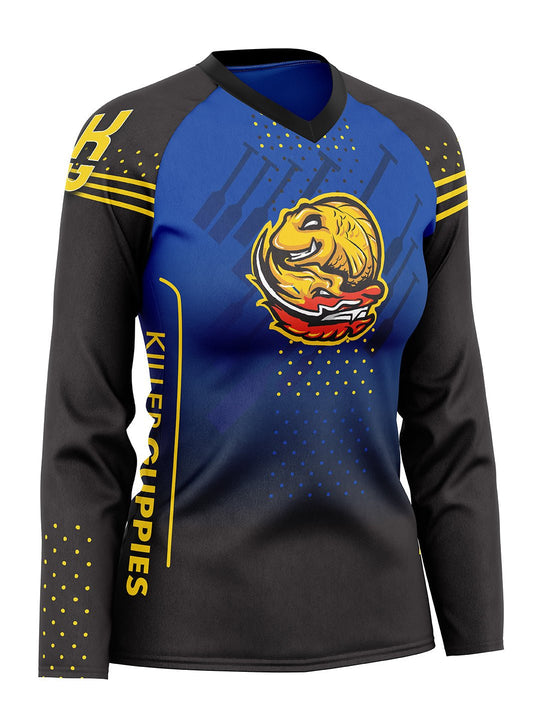 Killer Guppies | Women's Athletic Jersey Long Sleeve - Oddball Workshop