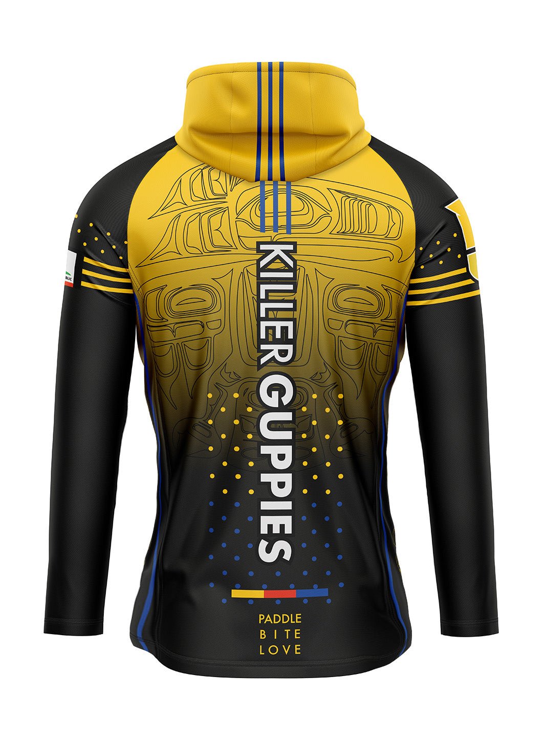 Killer Guppies | Women's Cascade Lt Wt Jacket (Black/Yellow) - Oddball Workshop
